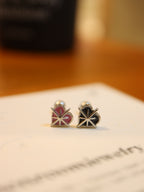 Starburst heart surgical steel 316L stud piercing (1pc)