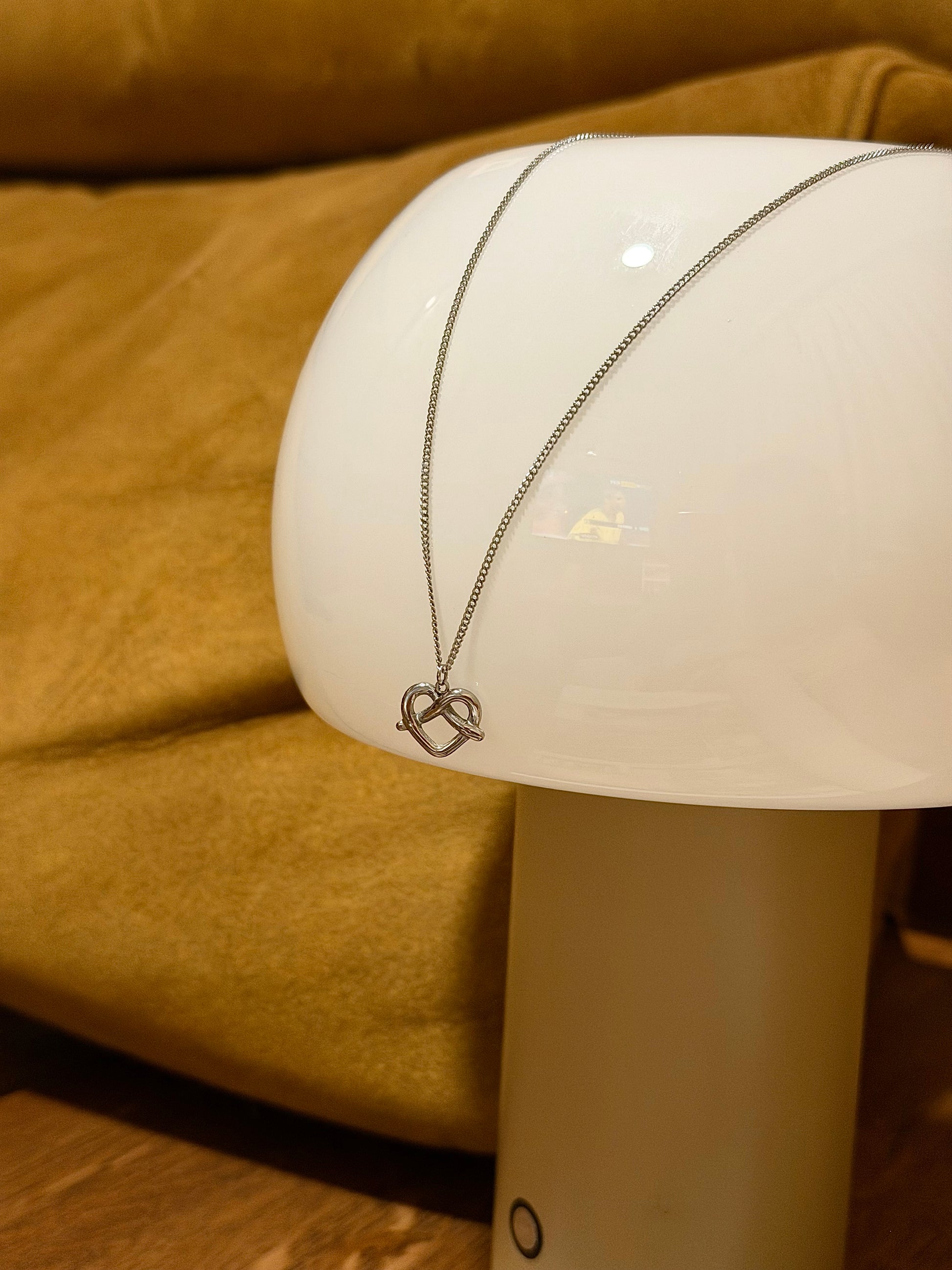Pretzel stainless steel necklace