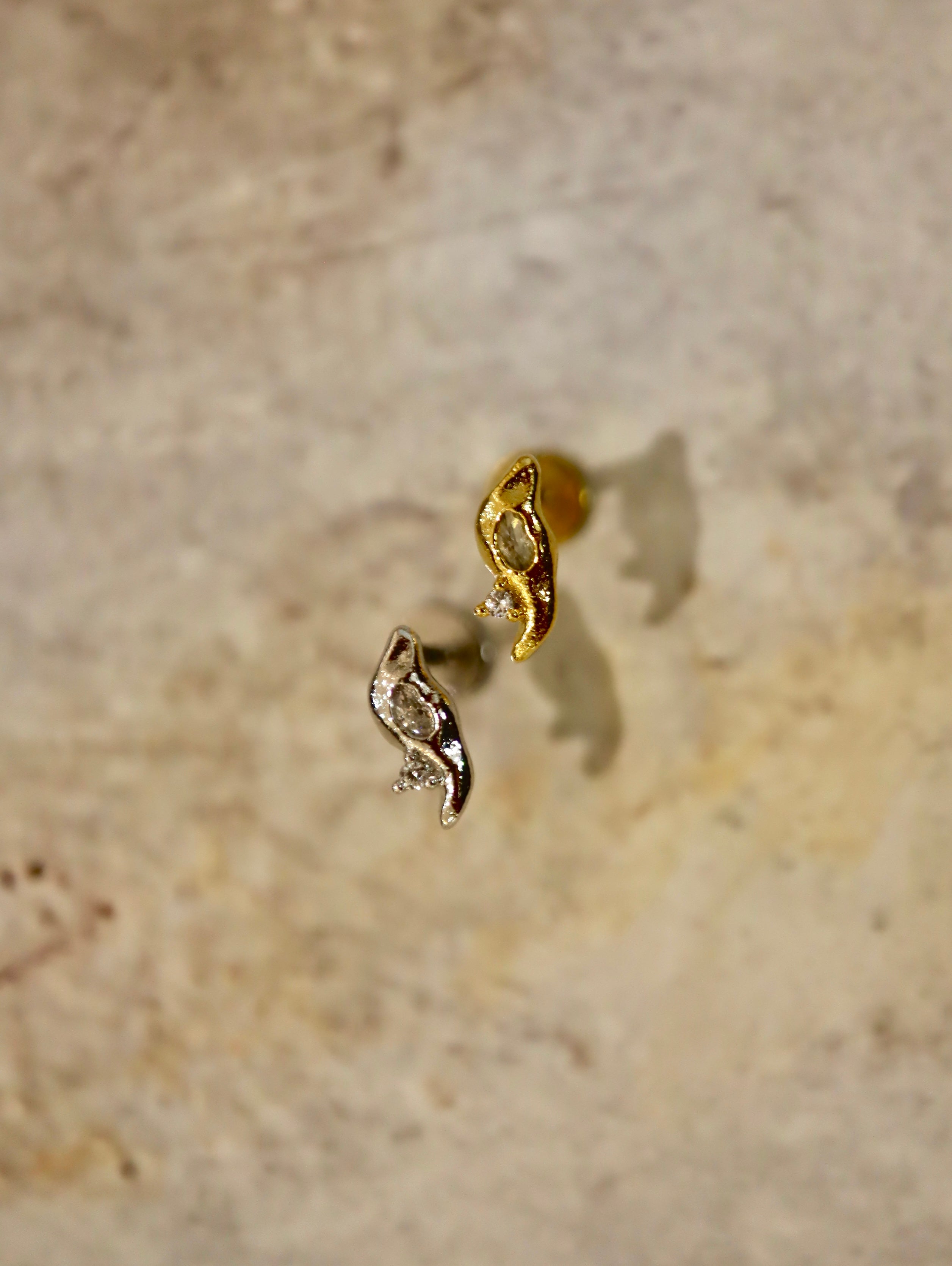Swift Stud 925 Silver Flat back Piercing (1pc)