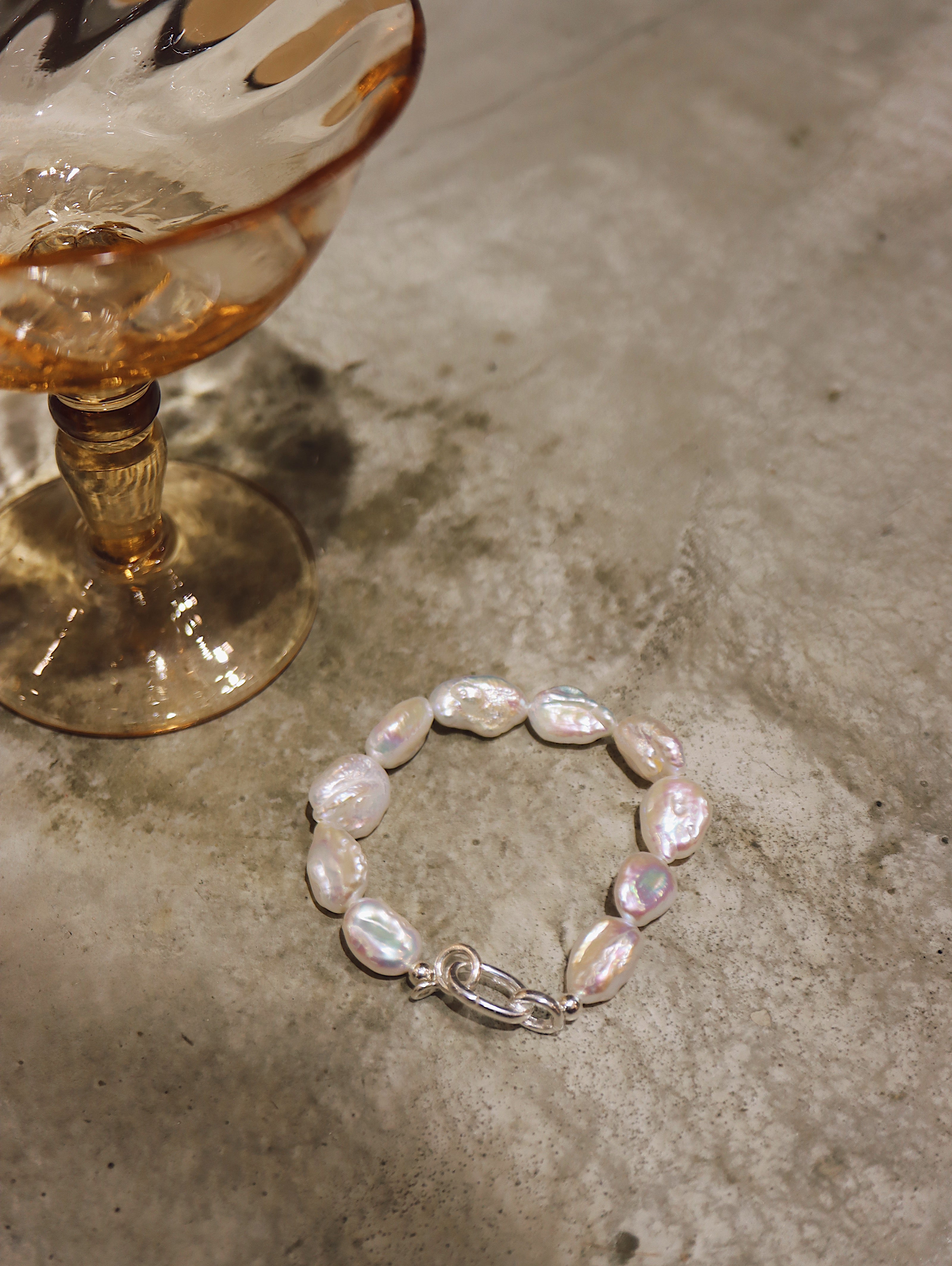 Fresh water pearl 925 silver bracelet