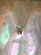 Titanium G23 Opal Marquise flat back earring (1pc)