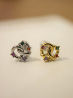 Pretzel Rainbow Stud Surgical Steel piercing earring