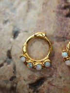 4opal mini s925 hinge earrings