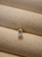 Rhombus cz 925 silver stud earring