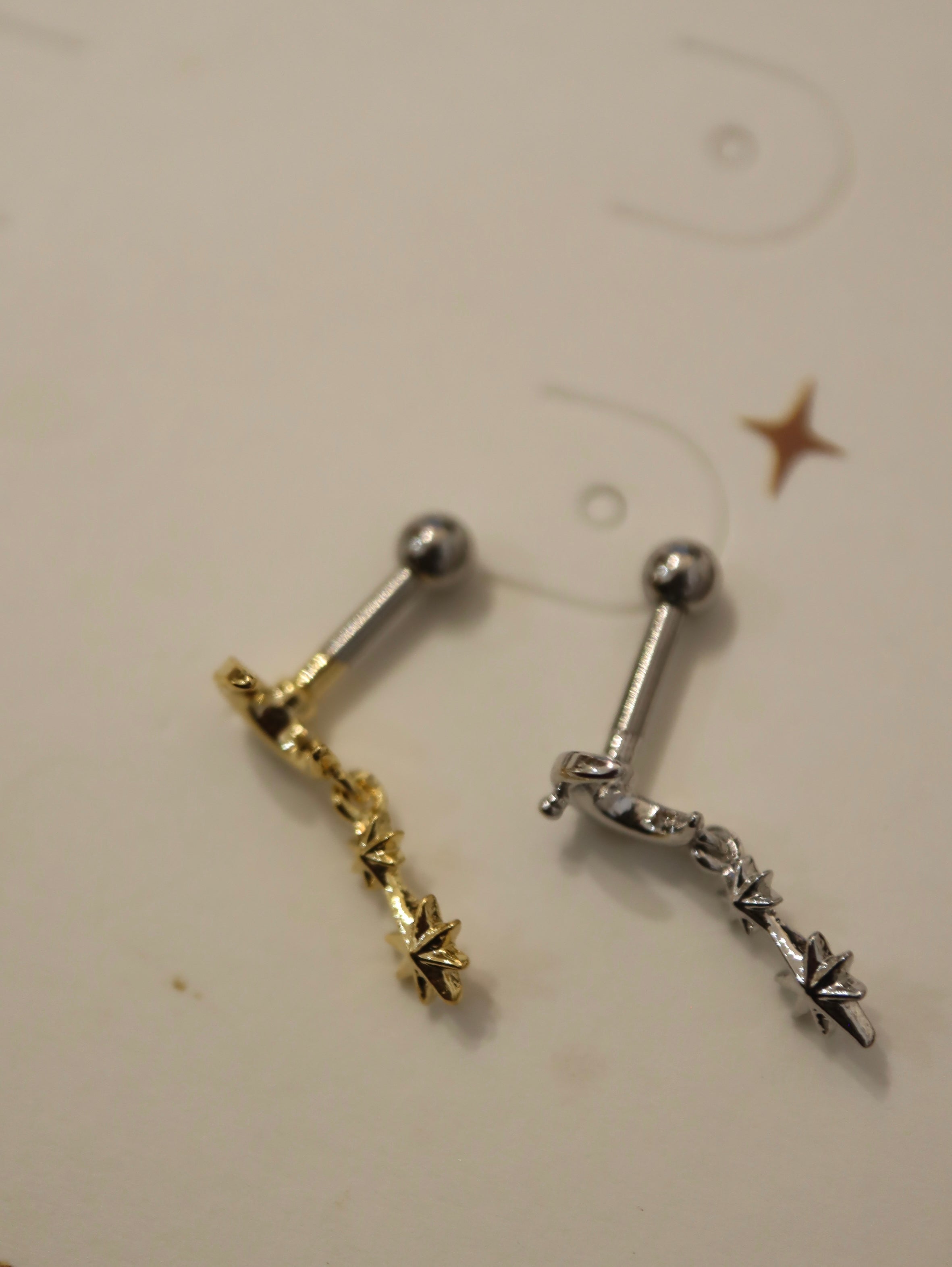 Moonlit Star-trail Stud Surgical Steel Earring Piercing