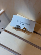 Heart hinged stainless steel hoop earrings
