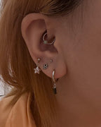 Drop dangling surgical steel stud earring (1pc)