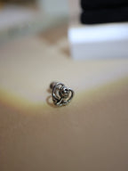 Rose heart stud surgical steel piercing (1pc)