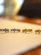 Cross Hinged Hoop Stainless Steel Earrings