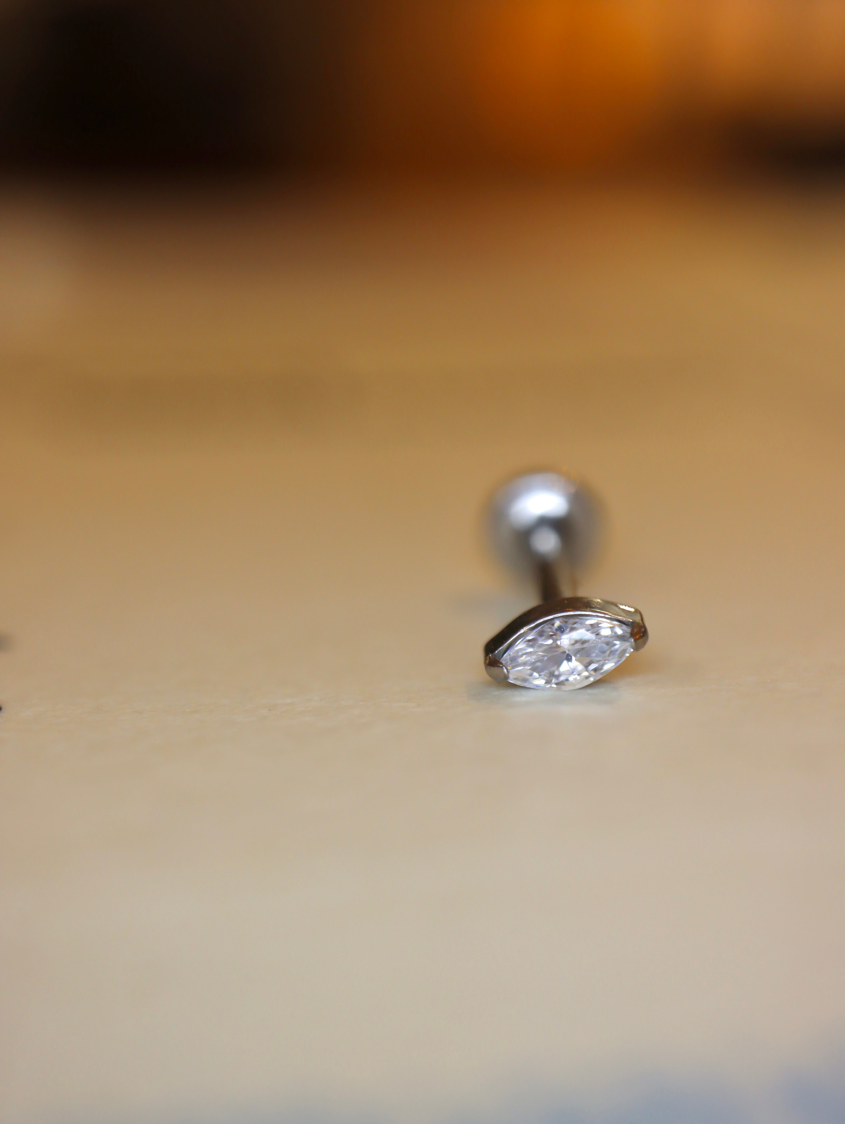 Titanium G23 The Aero Marquise Stud Earring
