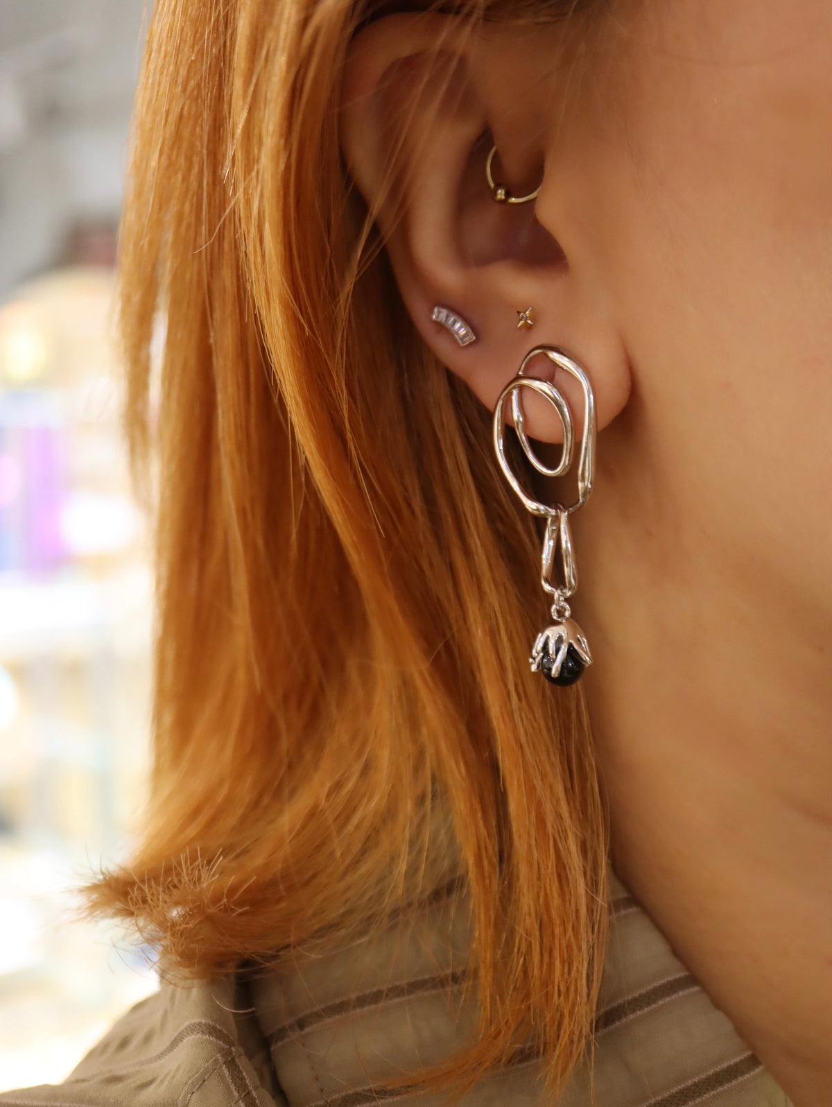 Drop irregular shape earrings