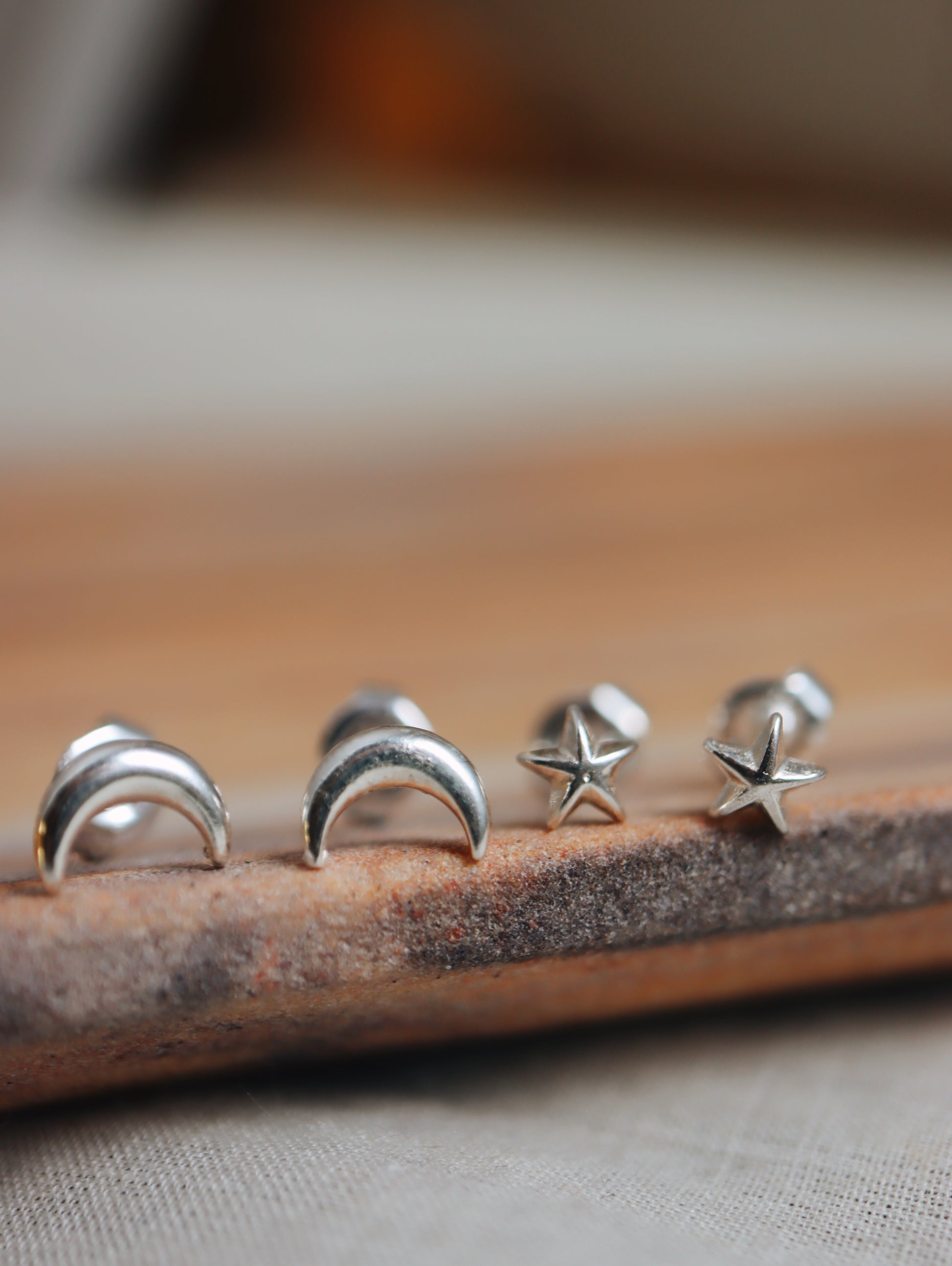 Mini crescent Silver925 earrings