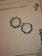 Bamboo Joint Stainless Steel Hoop Earrings