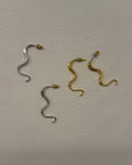 Wave drop earrings