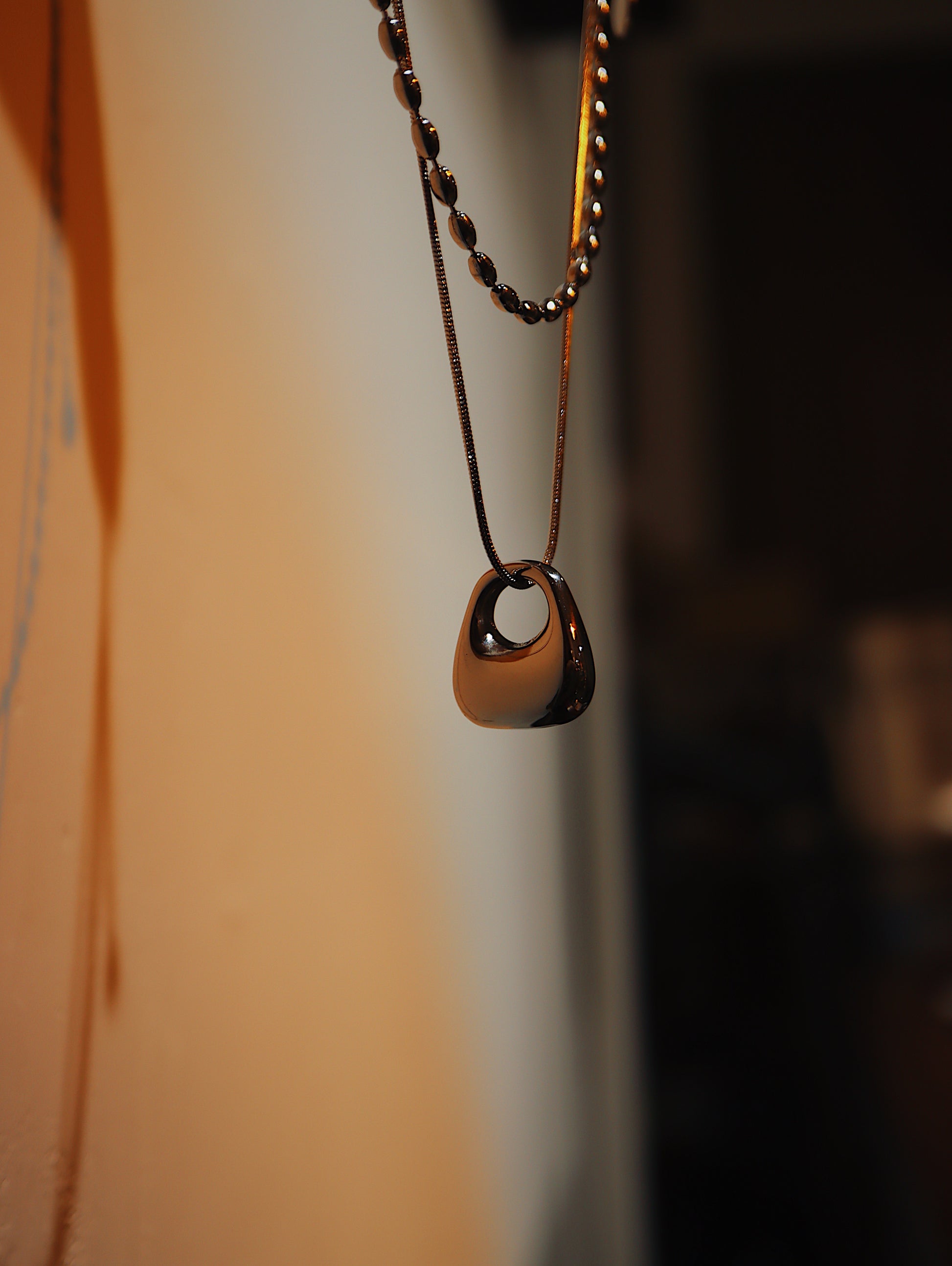 Aether Cutout Steel Layering Necklace