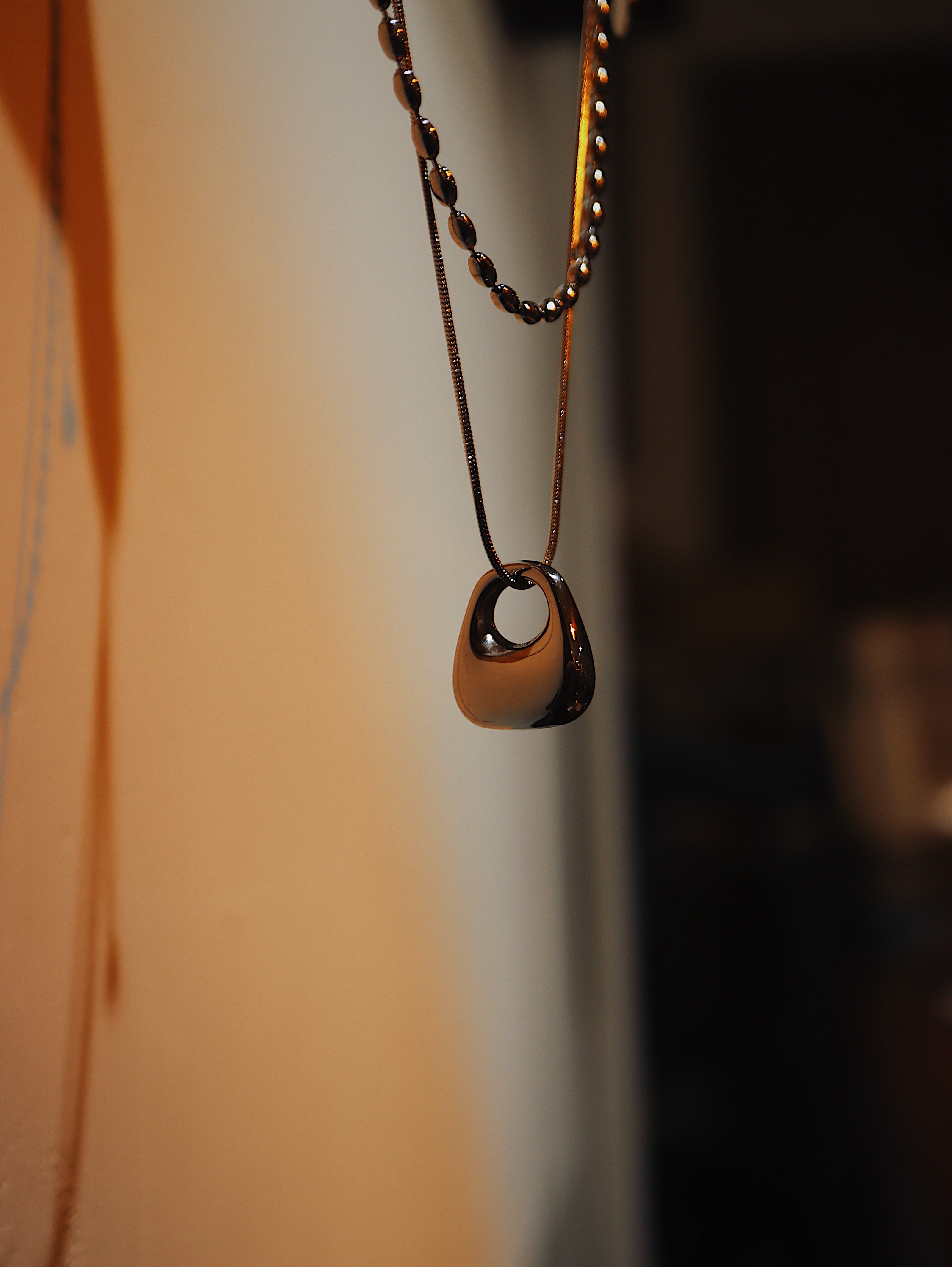 Aether Cutout Steel Layering Necklace