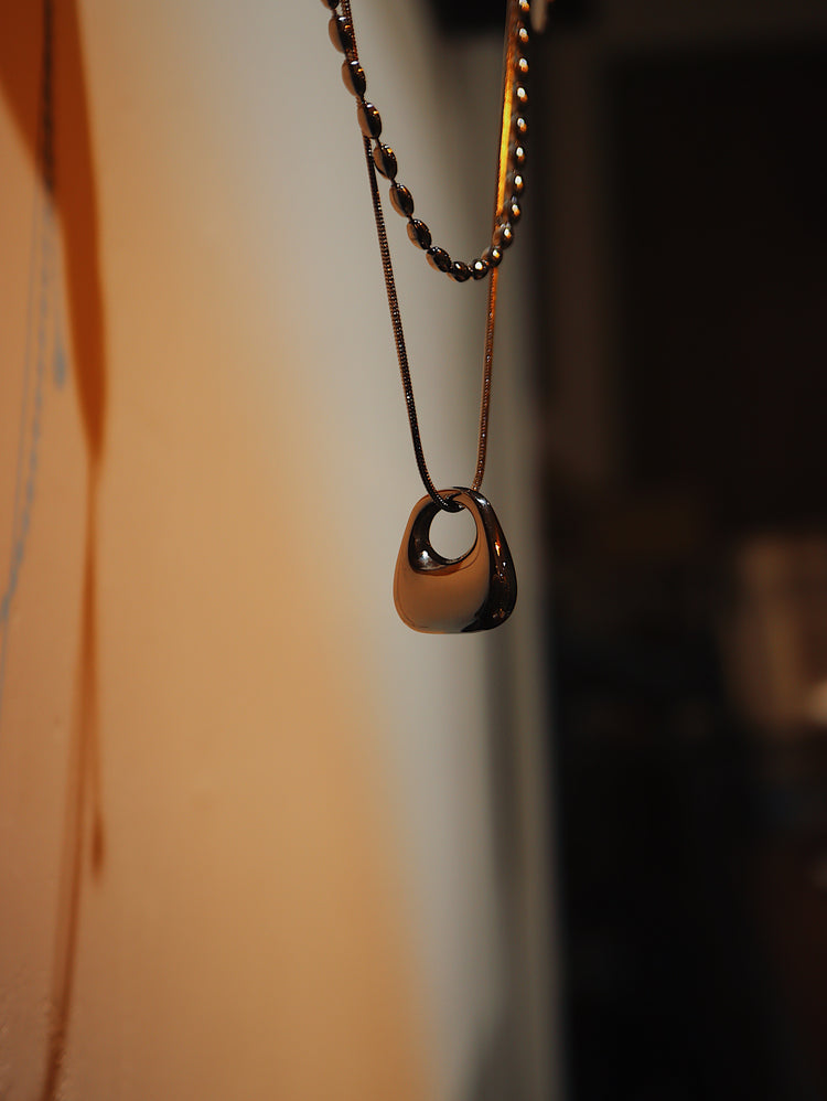 Aether Cutout Steel Layering Necklace