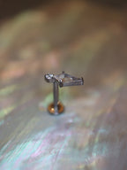 Titanium G23 Kite & Round Accent Stud Piercing (1pc)