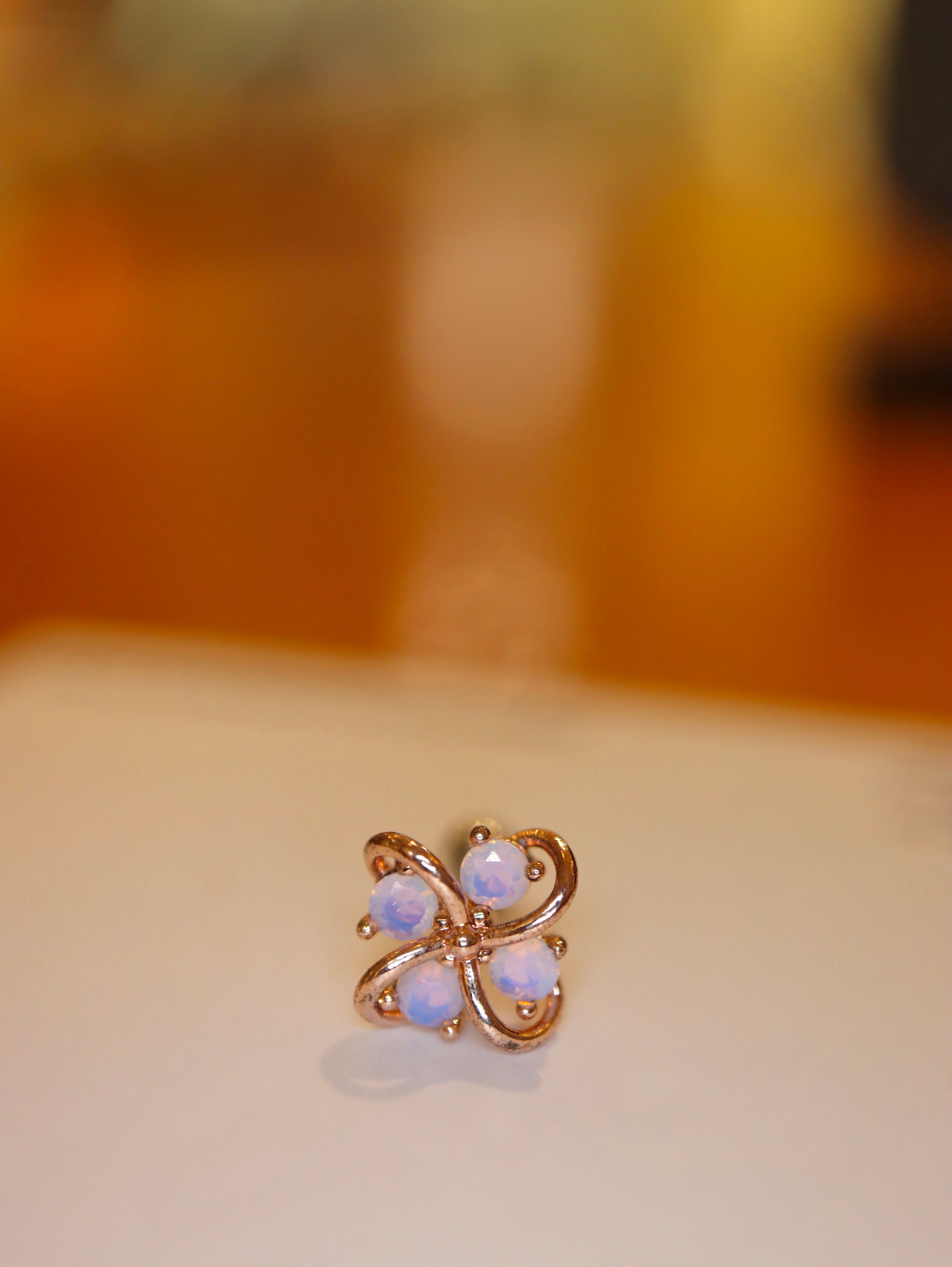 Opaline Blossom Stud Piercing Surgical Steel Earring (1pc)
