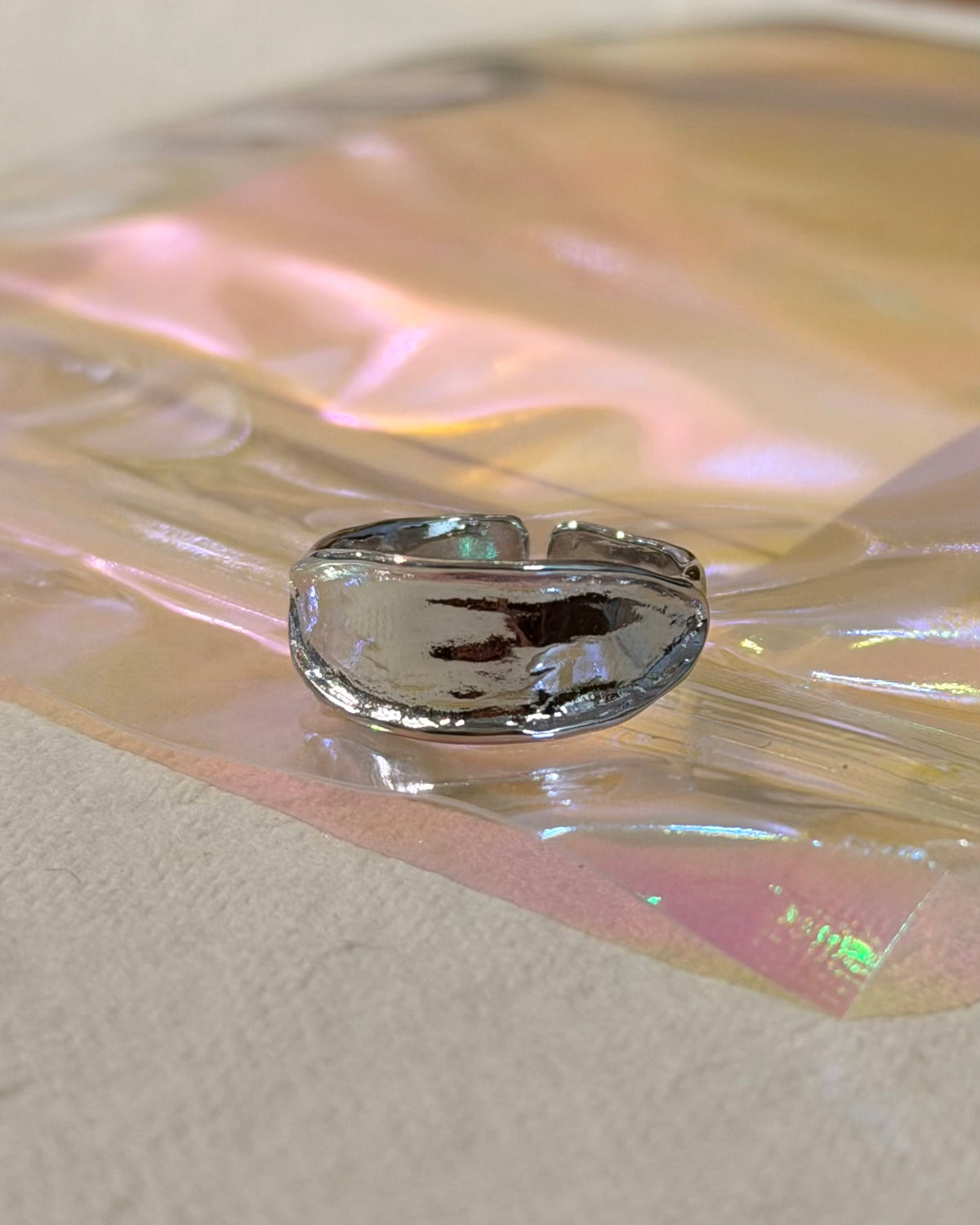 Irregular Contour Brass Ring