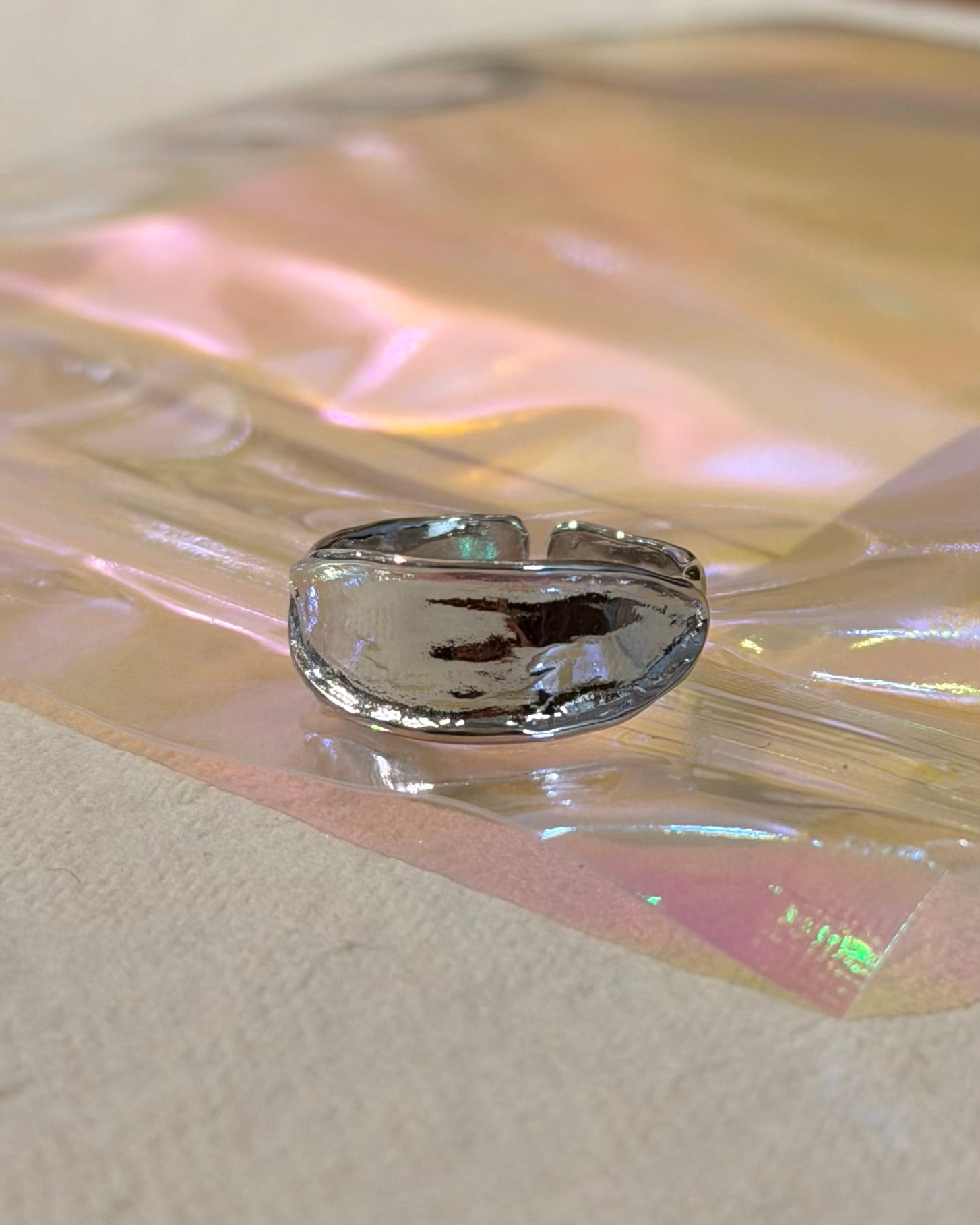 Irregular Contour Brass Ring