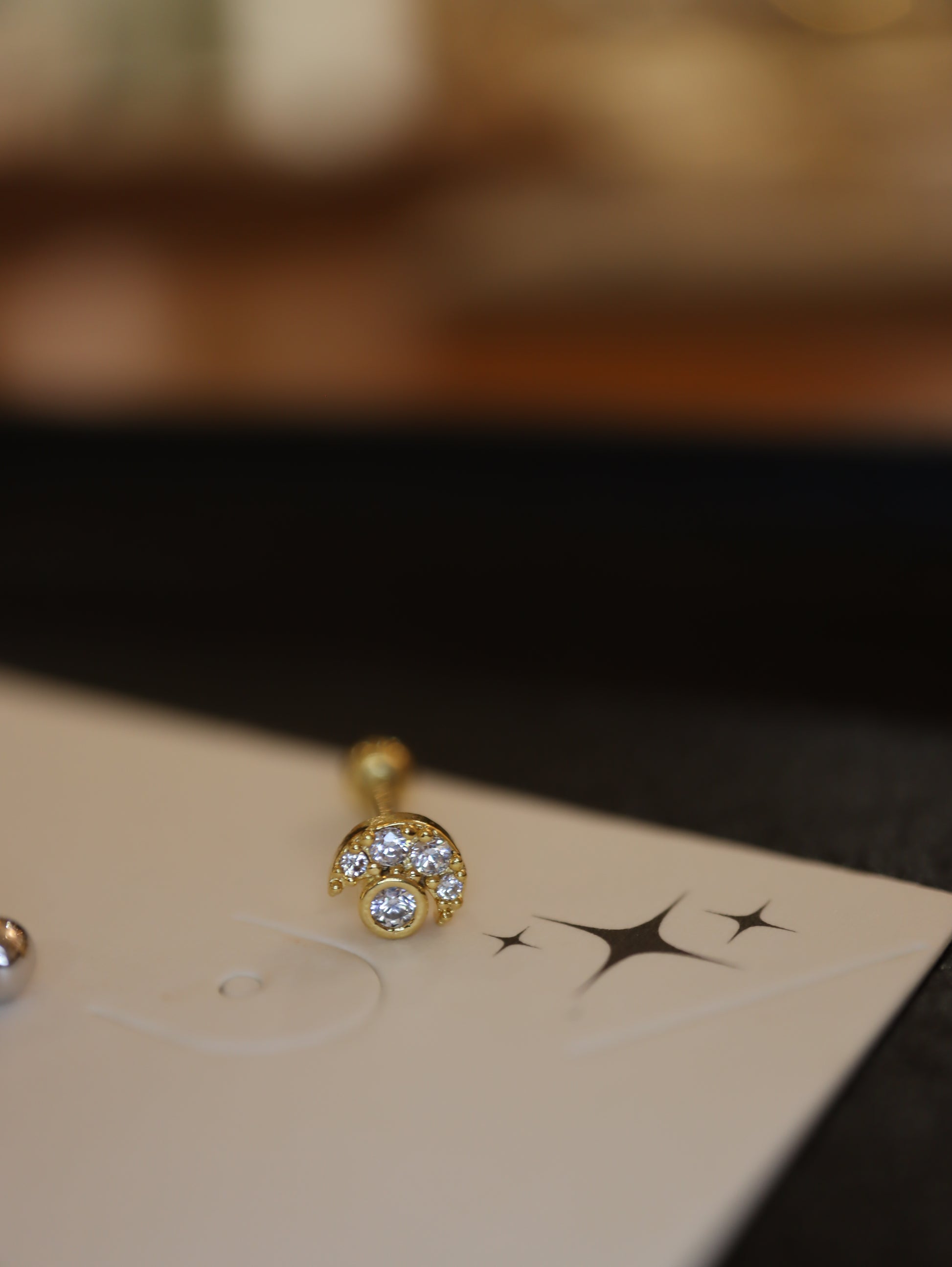 Cz silver925 piercing stud