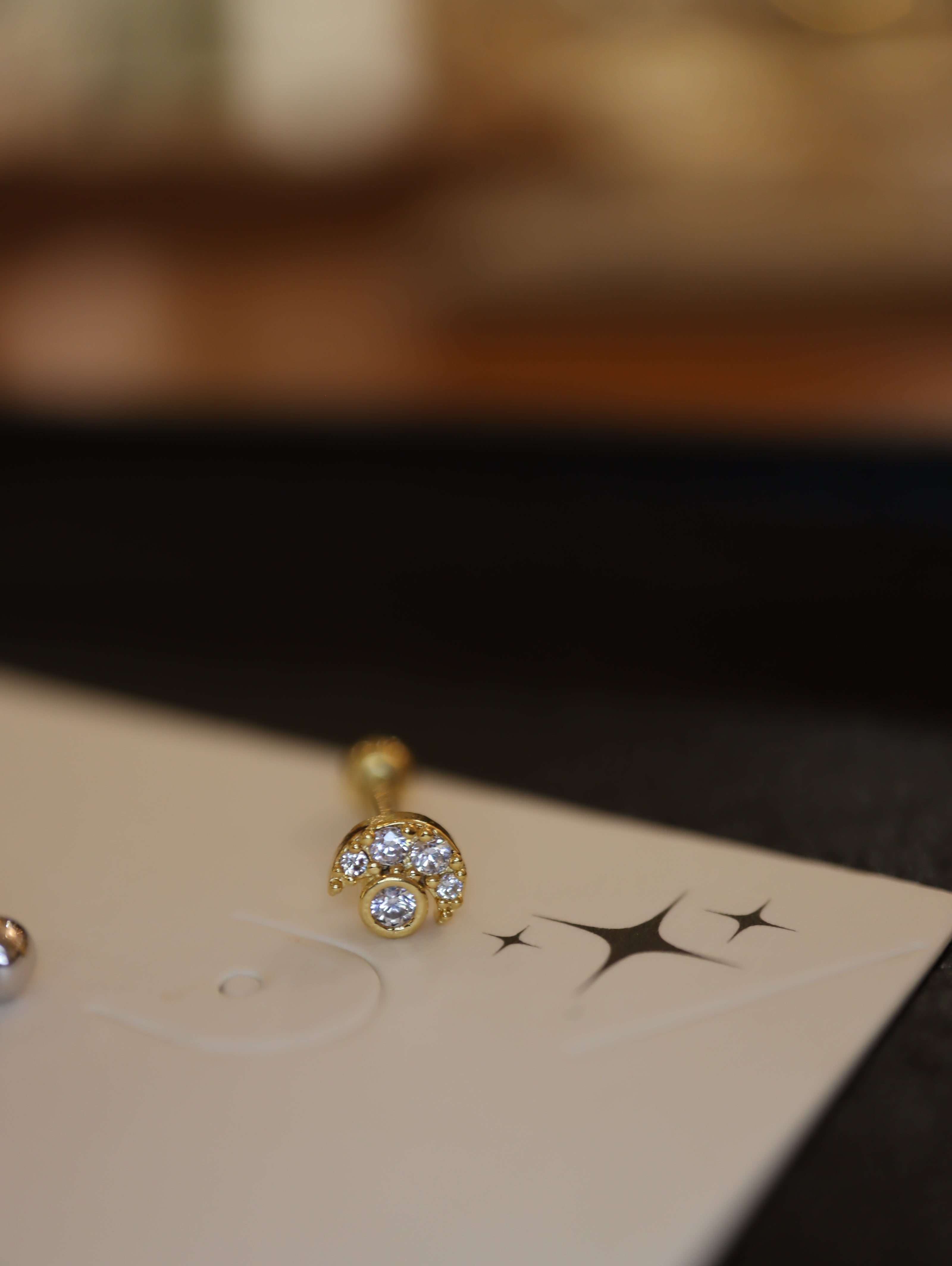 Cz silver925 piercing stud