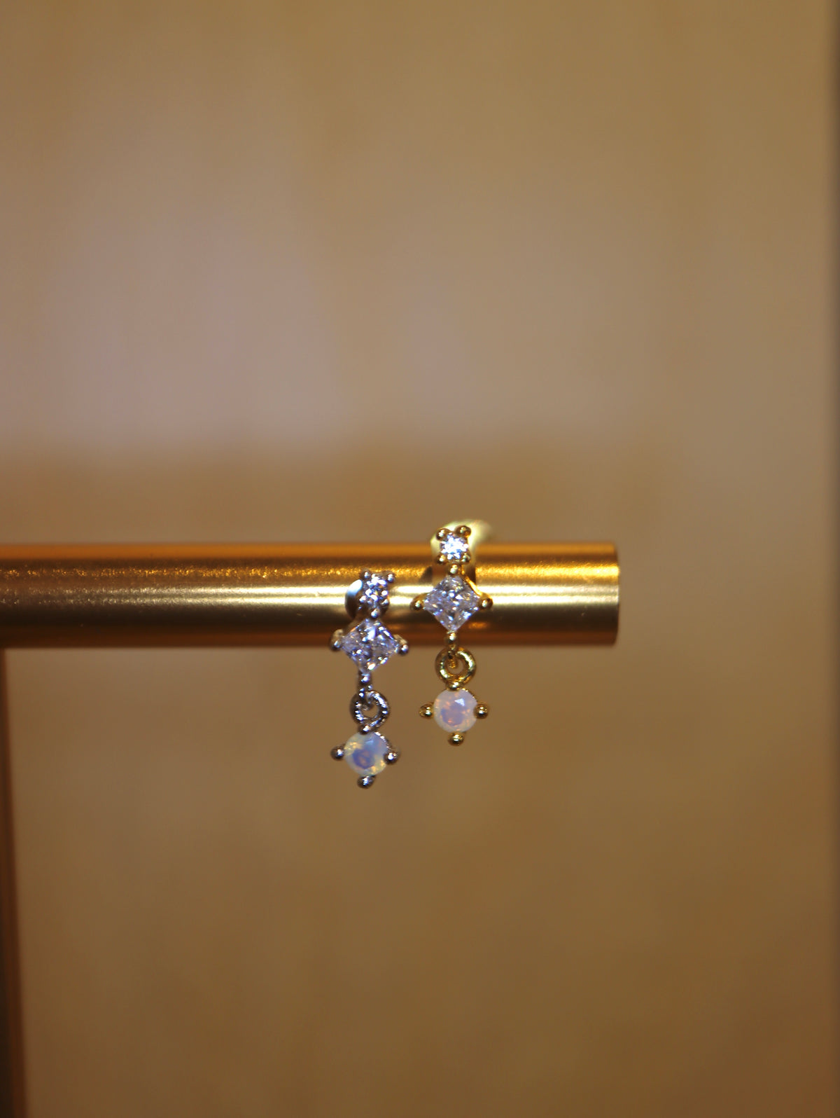 Drop cz silver925 flat back piercing