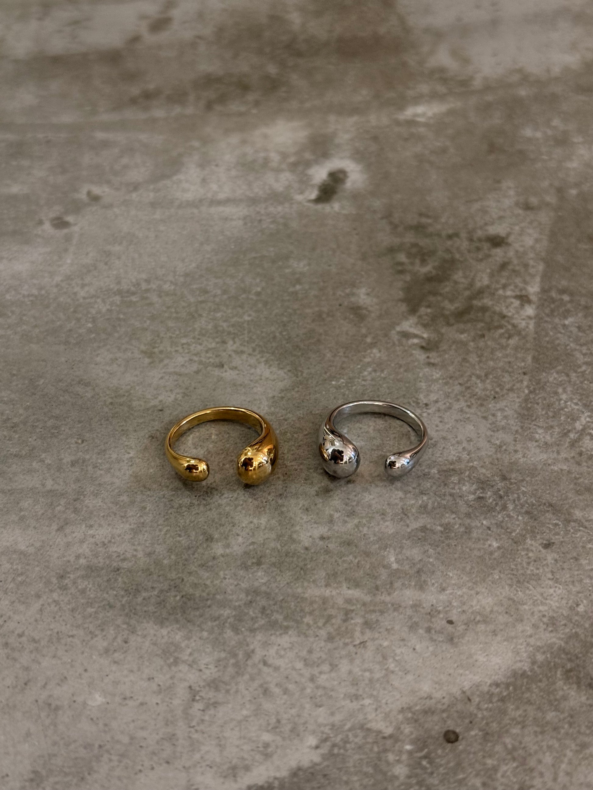 Duo unisex adjustable stainless steel ring