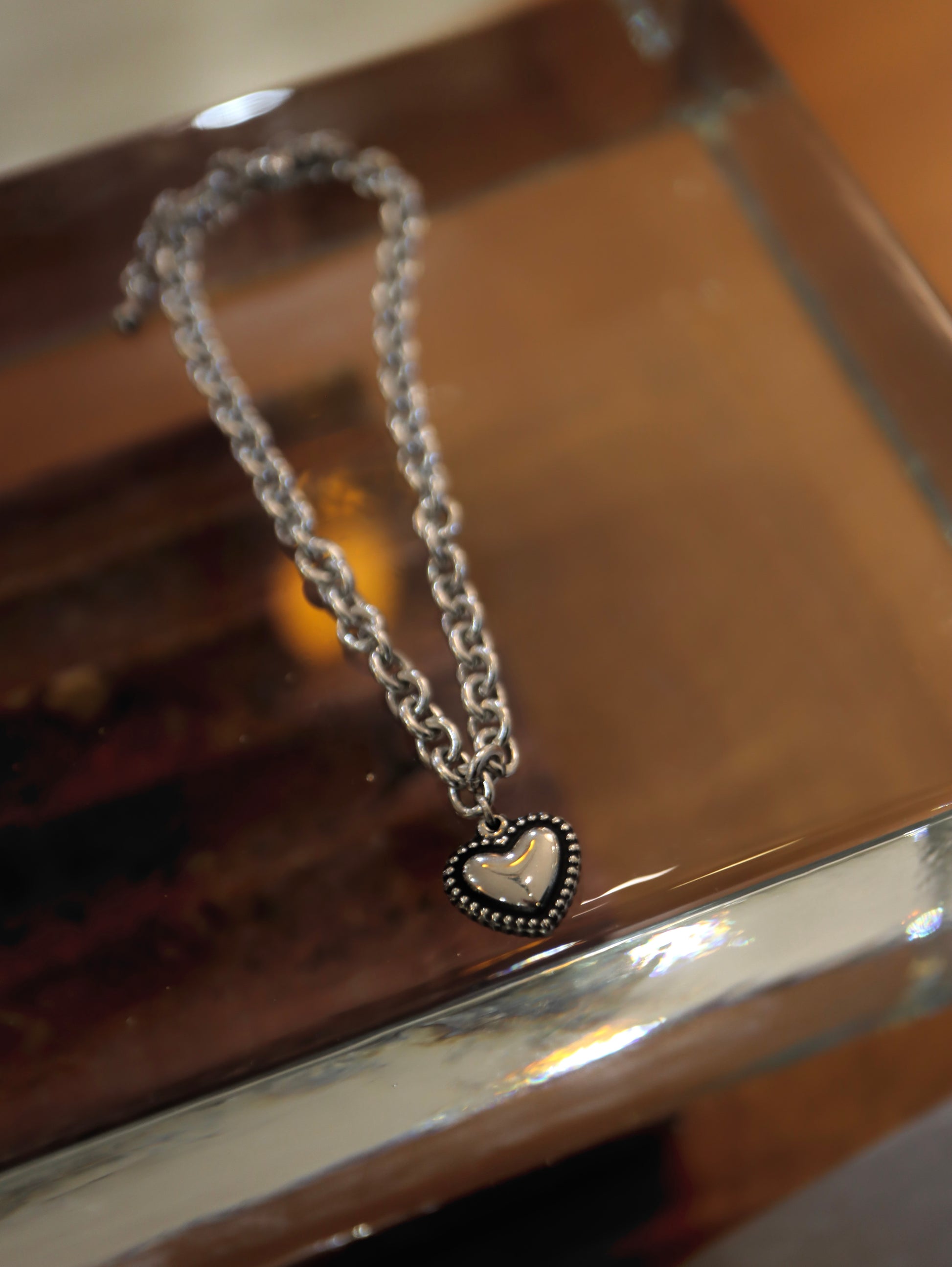 Chain pendant heart stainless steel bracelet