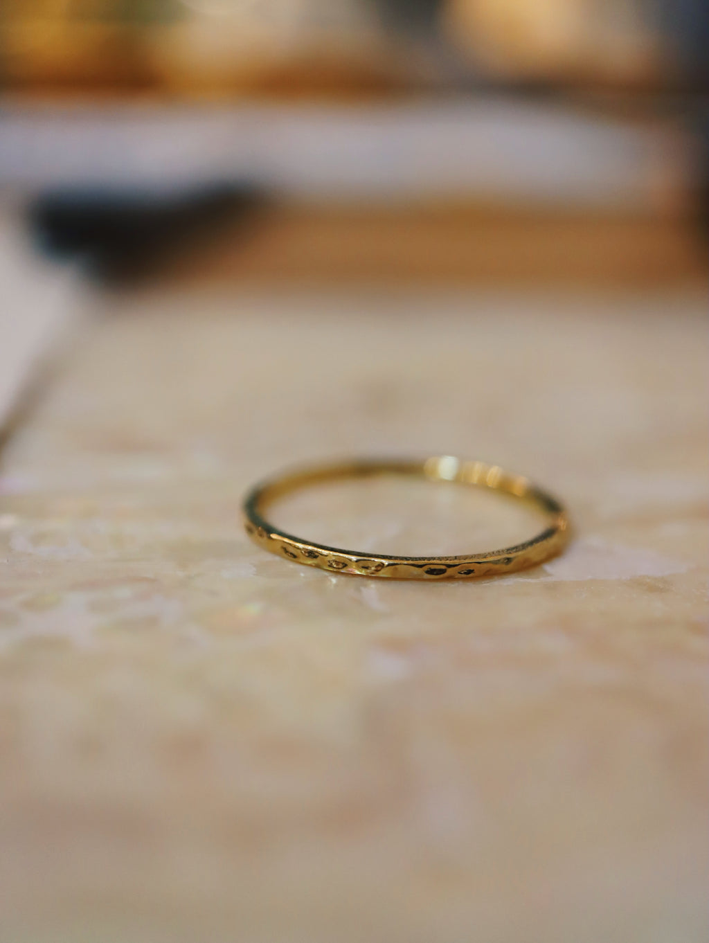 Plain textured 925 silver ring