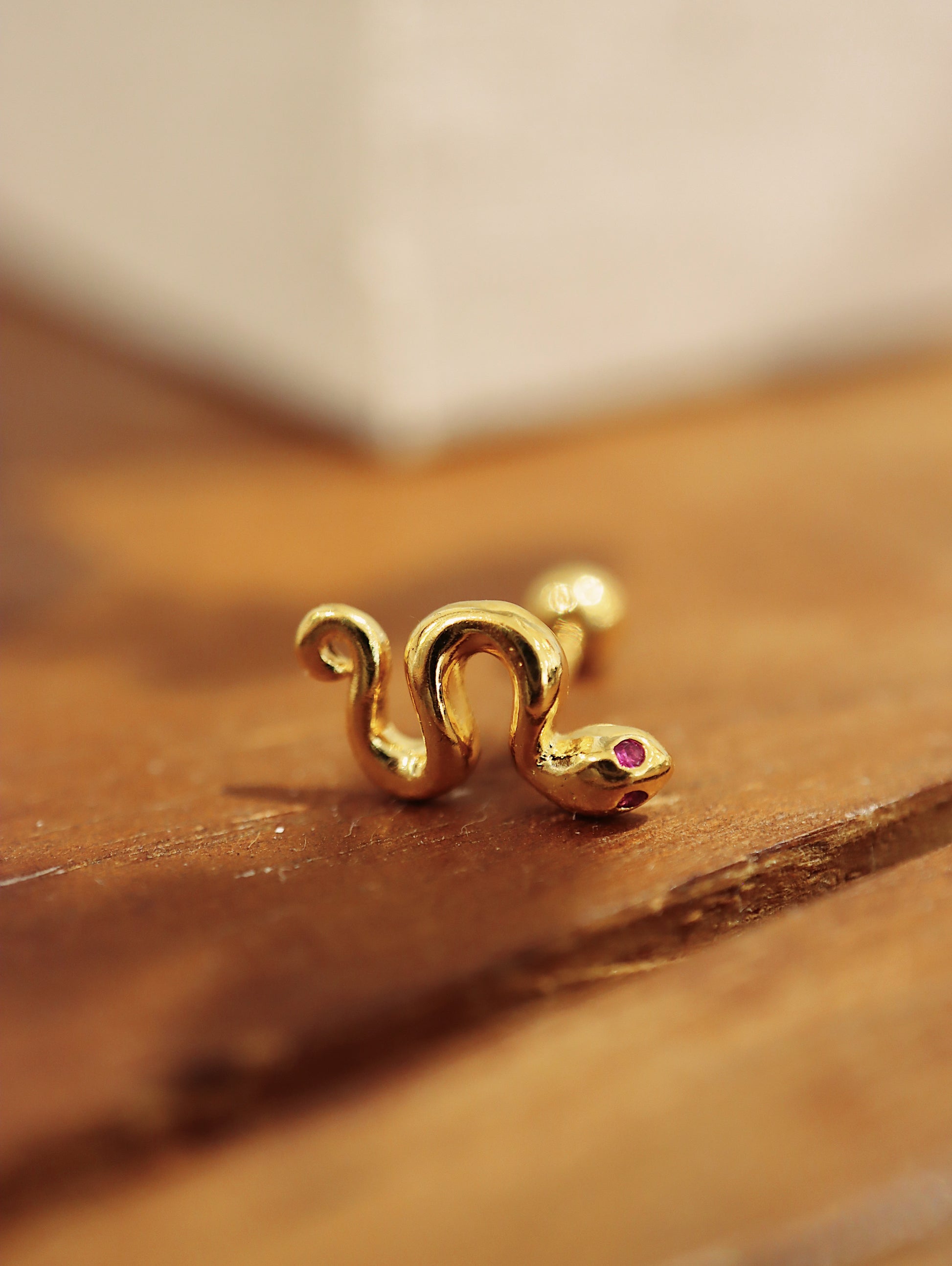 🐍 Silver925 piercing ear stud (1pc)