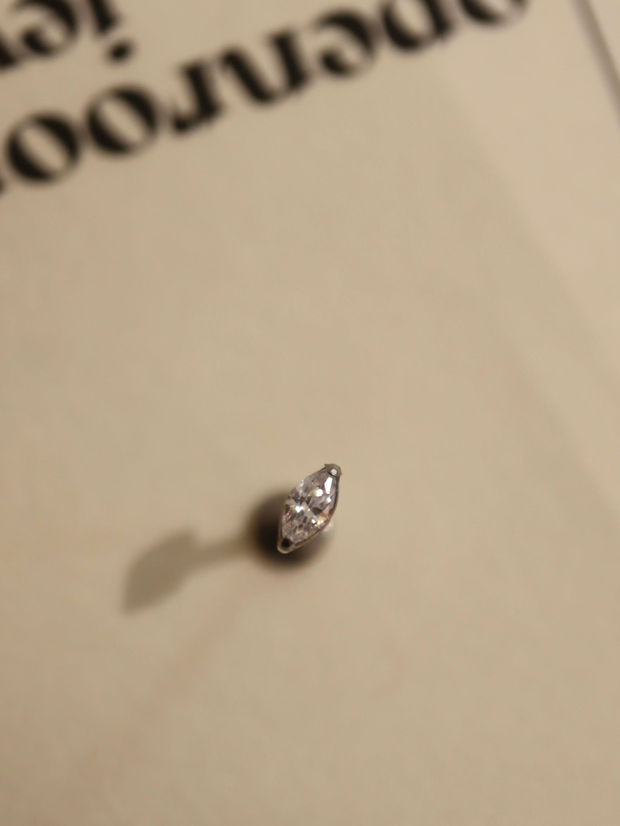 Titanium G23 The Aero Marquise Stud Earring