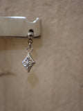 Drop dangling surgical steel stud earring (1pc)