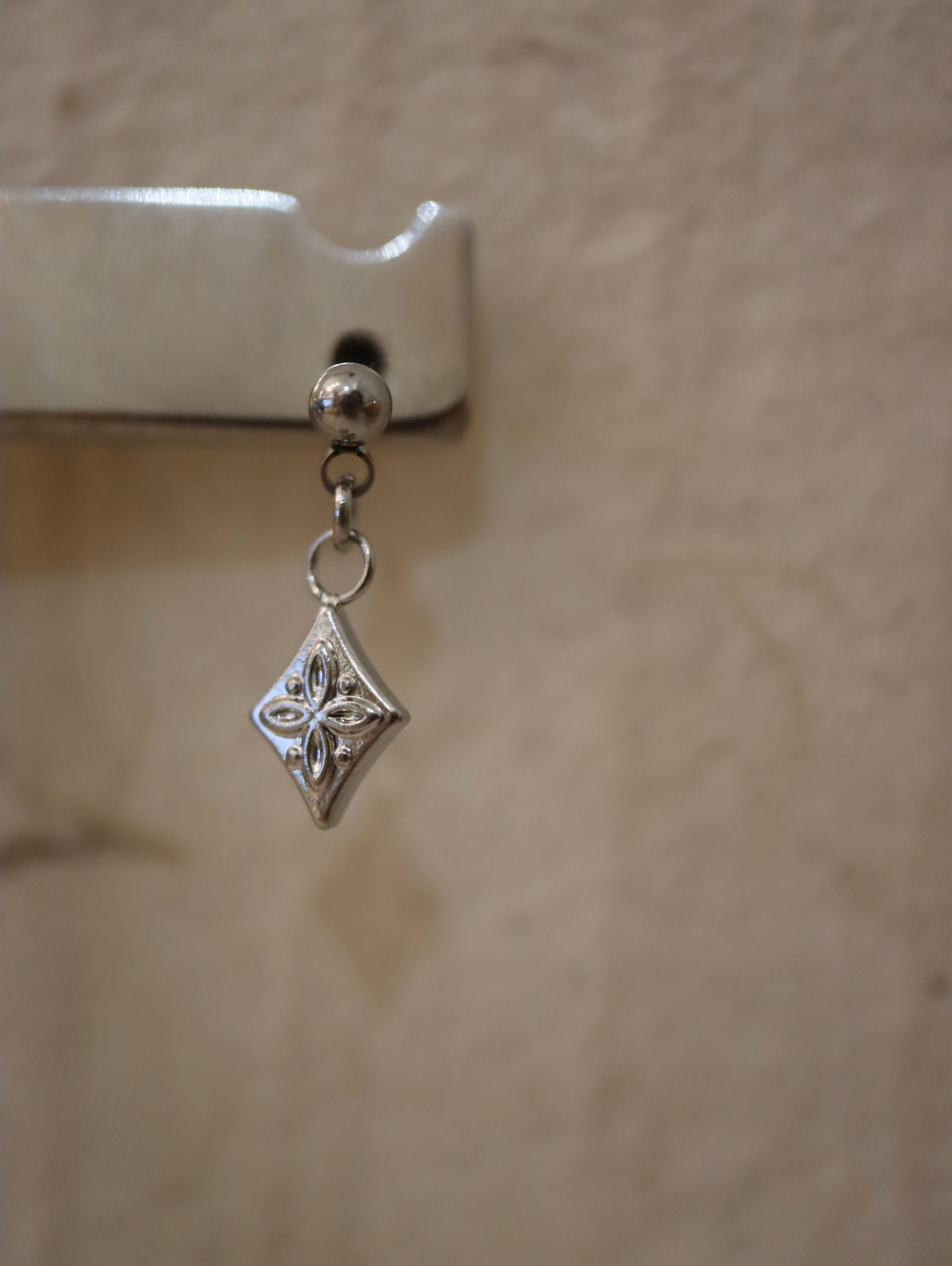 Drop dangling surgical steel stud earring (1pc)