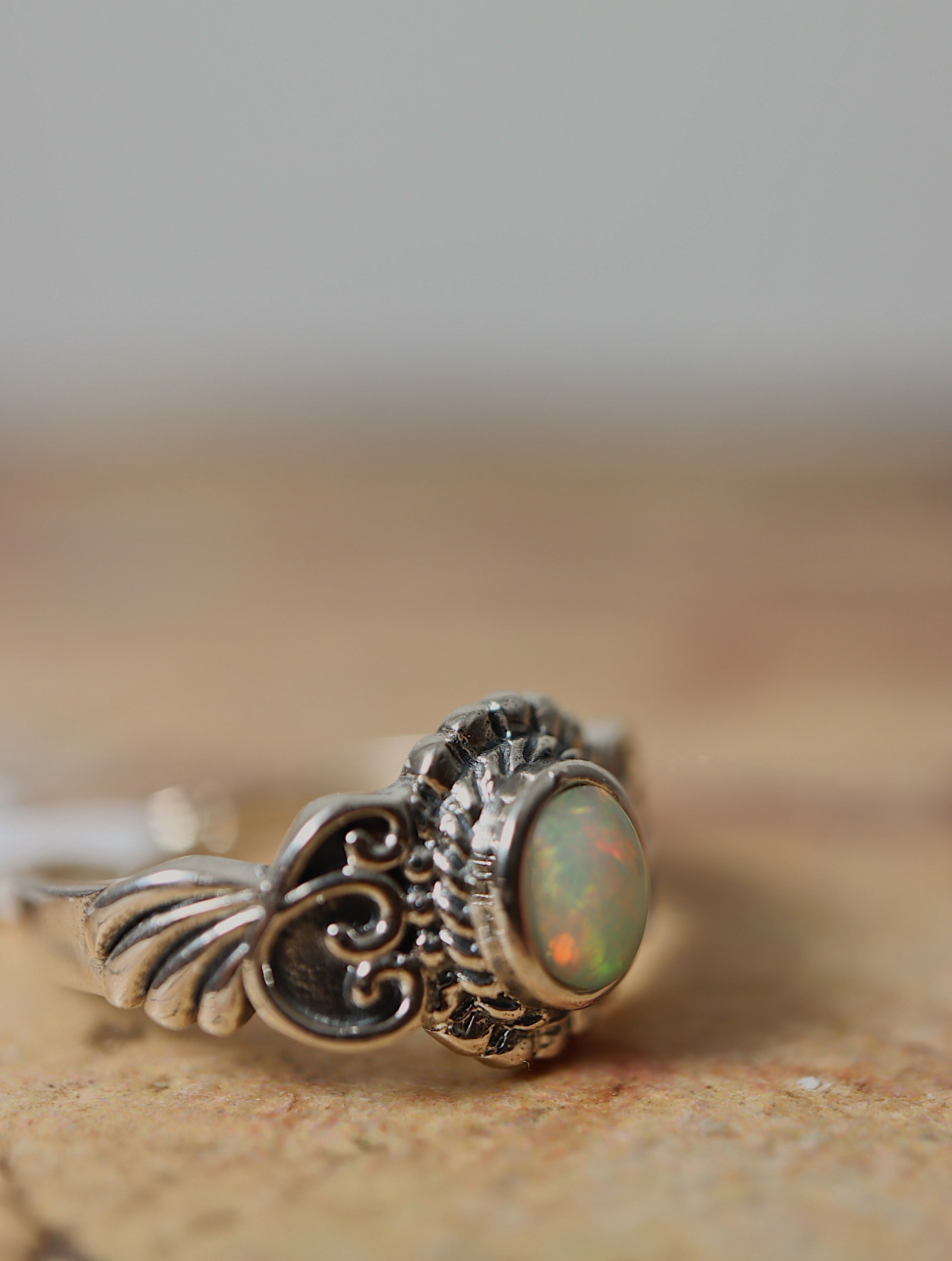 Ethiopian opal silver 925 ring