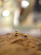 Oval cz 925 silver piercing stud