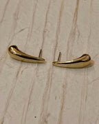 Water drop brass earrings