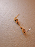 Conch Stud Brass Earrings