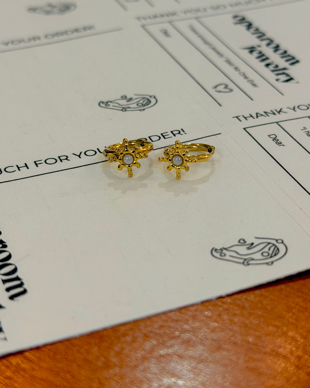 Starburst stainless steel earrings