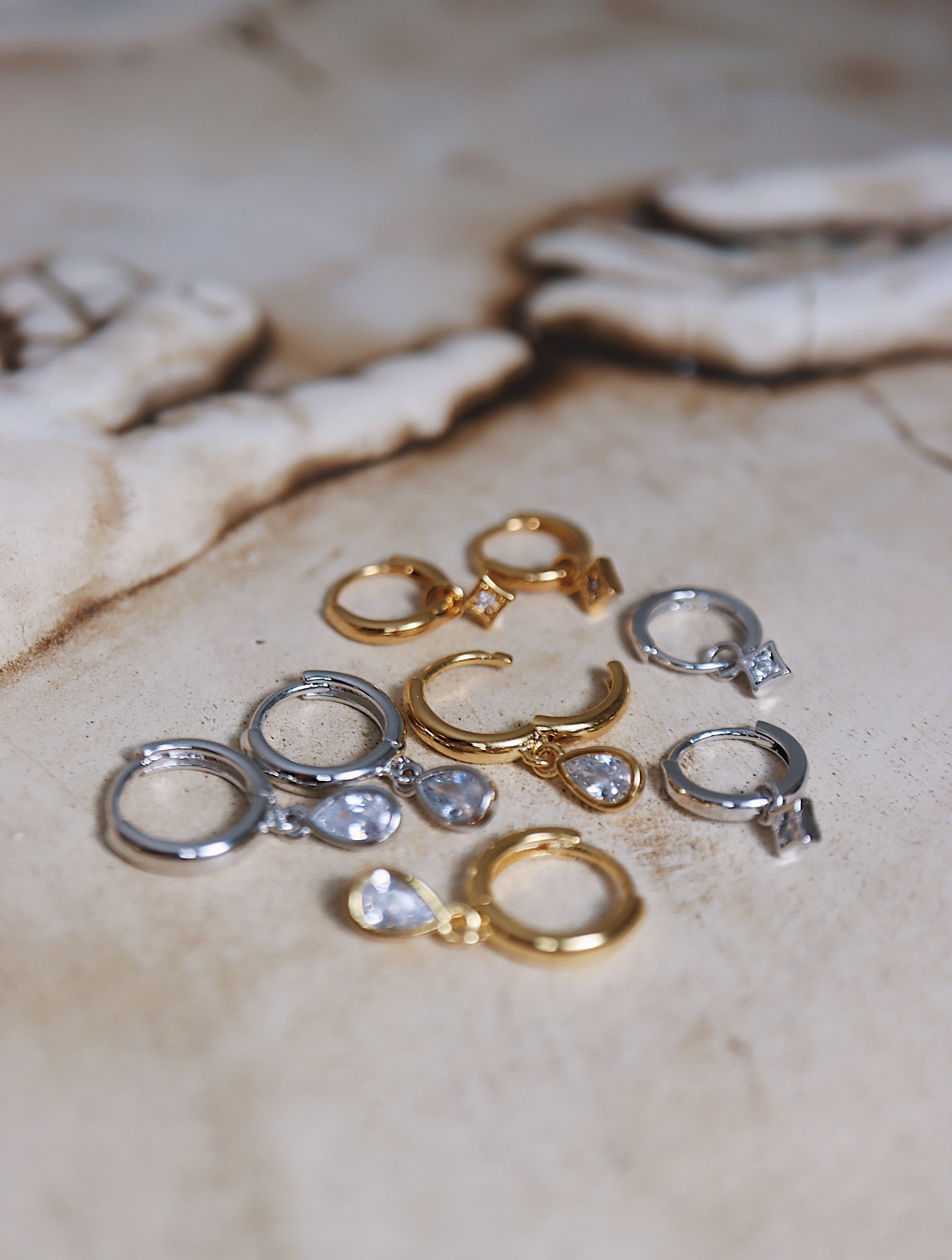 Drop teardrop cz S925 earrings