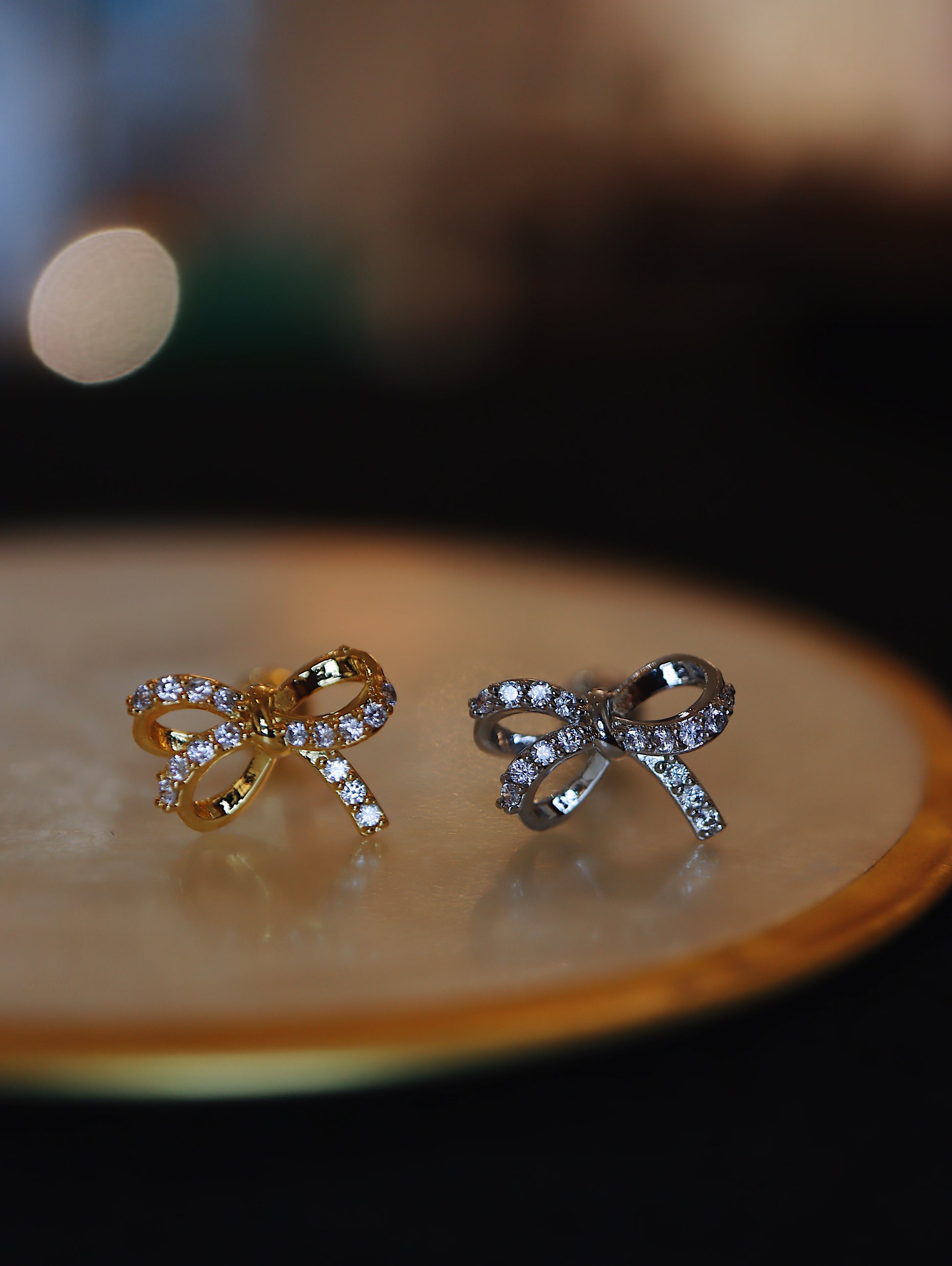 Ribbon surgical steel earring