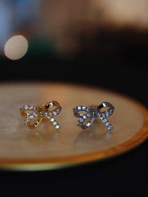 Ribbon surgical steel earring