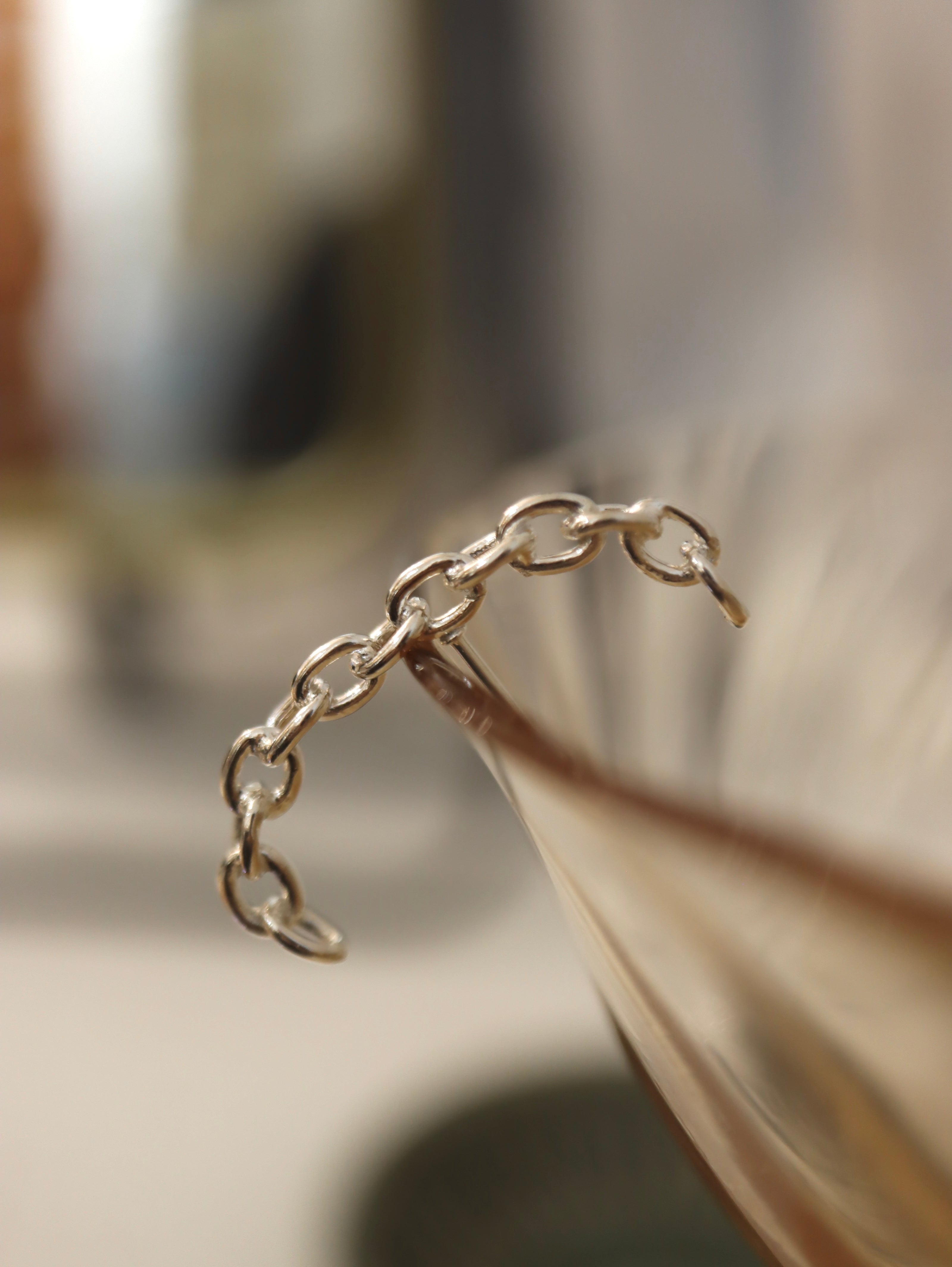 Chain illusion wrap 925 silver earring (1pc)