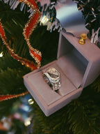 Snowflake 925 silver open size ring