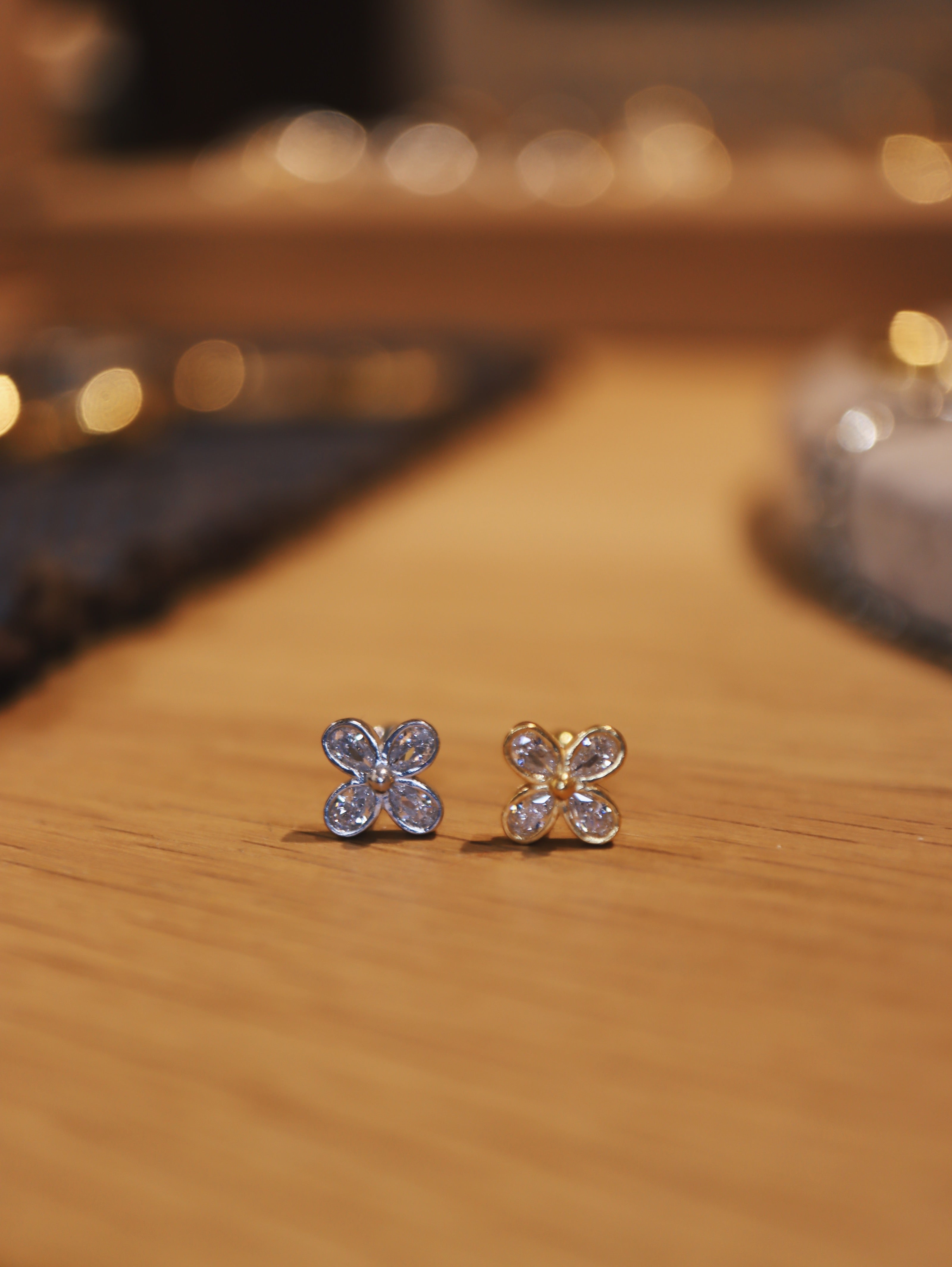 Cz 925 silver stud piercing earring (1pc)