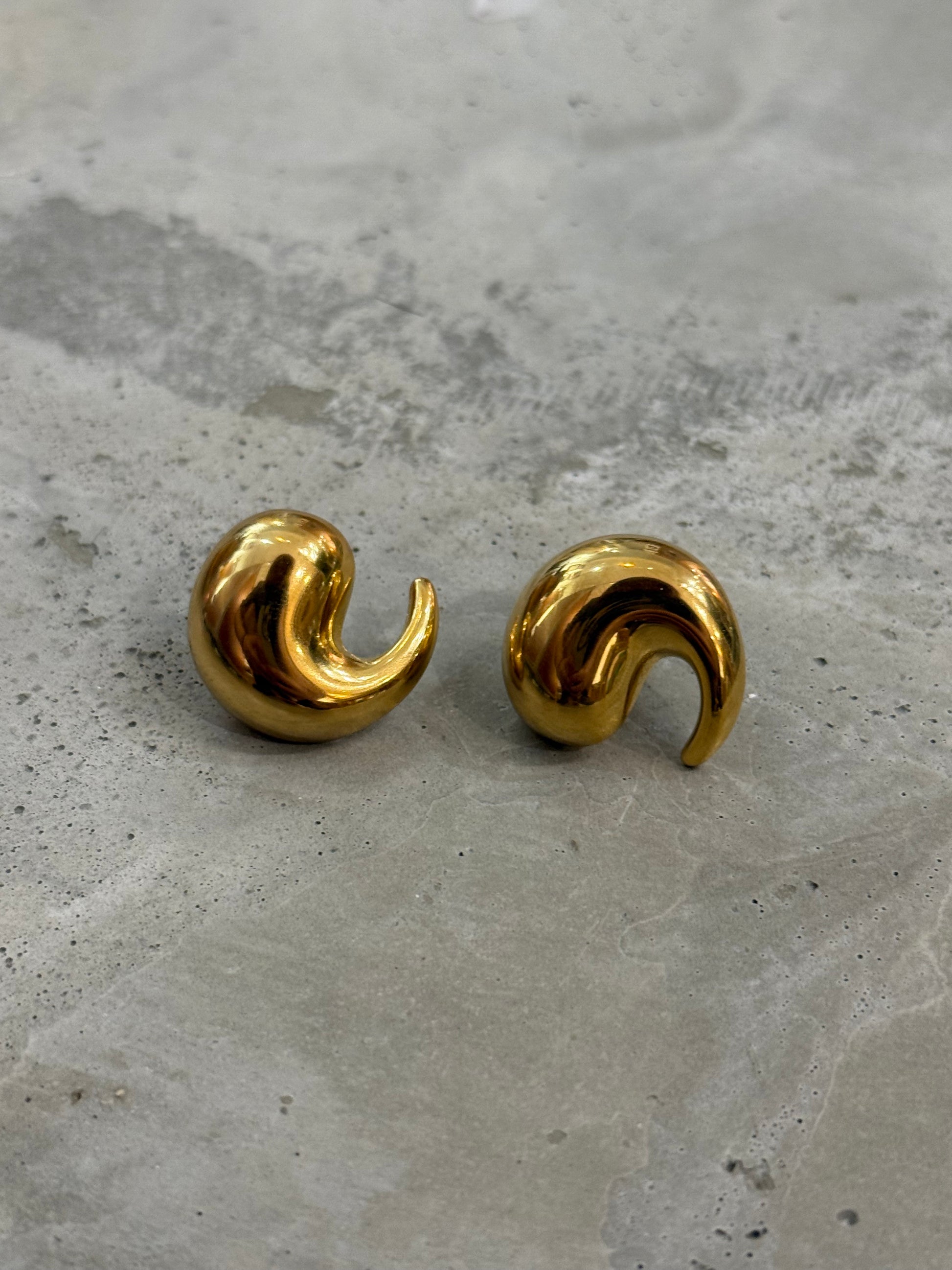 Swirl stainless steel earrings