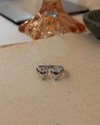 Double heart brass ring (free size)