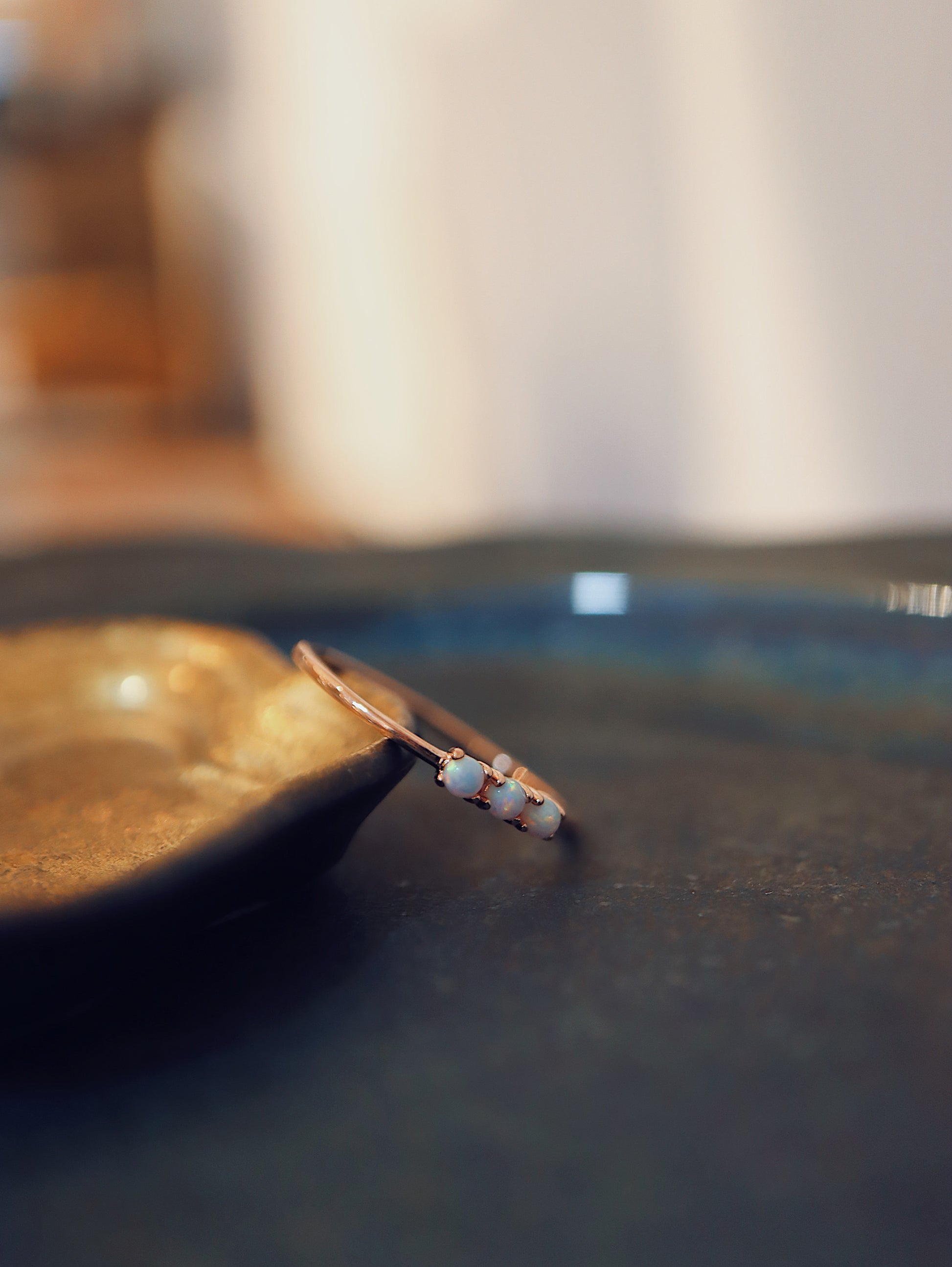 Triple Opal 925 silver ring