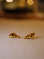 Conch Stud Brass Earrings